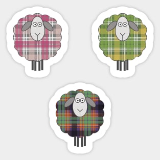 Tartan Patterned Sheep Sticker Pack #2 Sticker